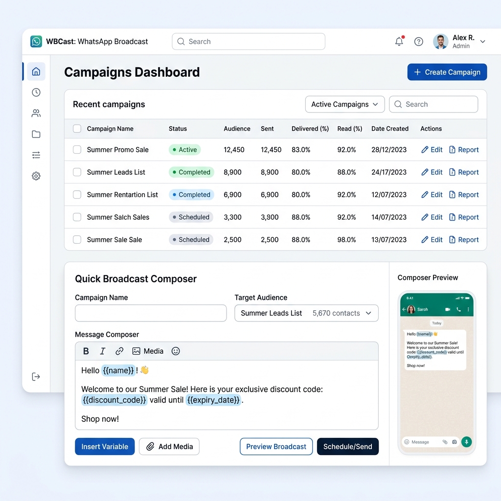 WhatsApp Official API UI